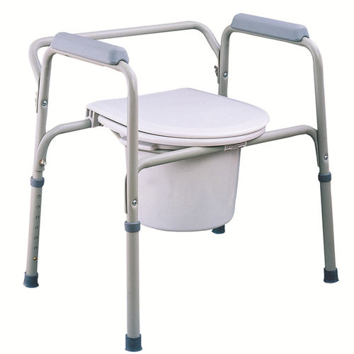 Sedia da toilette con braccioli - BES-BS029 - Besco Medical - con secchio / con apertura igienica / ad altezza regolabile
