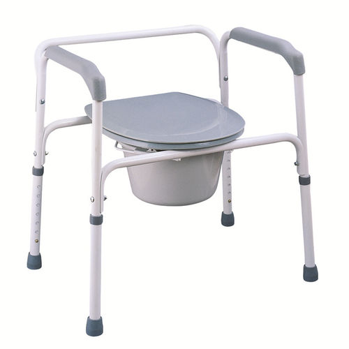 Sedia da toilette con braccioli - BES-BS037 - Besco Medical - con secchio / ad altezza regolabile