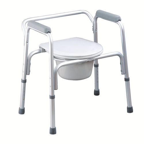 Sedia da toilette con braccioli - BES-BS031 - Besco Medical - con secchio / ad altezza regolabile