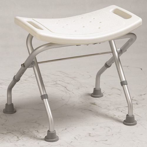 Sgabello da doccia senza schienale - BES-BS025 - Besco Medical - pieghevole / ad altezza regolabile
