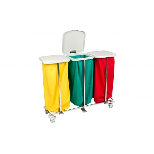 Carrello portabiancheria per sacchi sporchi - 300300 - TIMO - ospedaliero / da trasporto / 3 sacchi