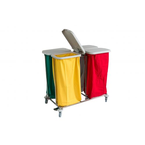 Carrello portabiancheria per sacchi sporchi - 300404 - TIMO - medico / da trasporto / 4 sacchi