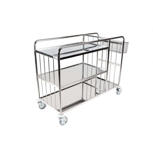 Carrello portabiancheria medico - 300440 - TIMO - da trasporto / di distribuzione / con ripiano
