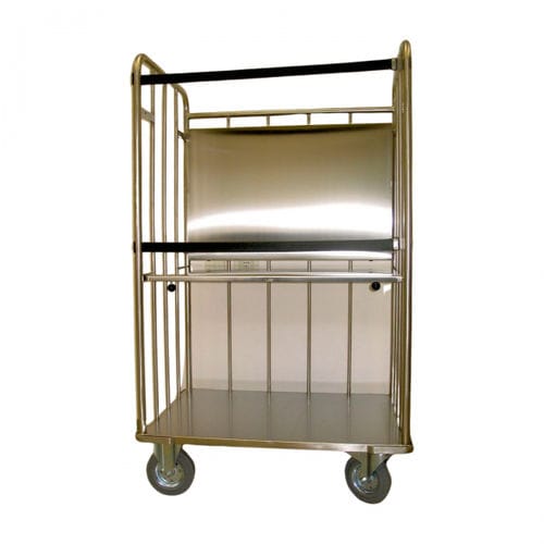 Carrello portabiancheria per sacchi puliti - 300513 - TIMO - medico / da trasporto / 2 ripiani