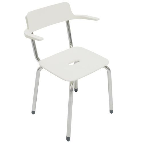 Sedia da doccia con braccioli - G12JDS04 - Ponte Giulio - con schienale / ad altezza regolabile