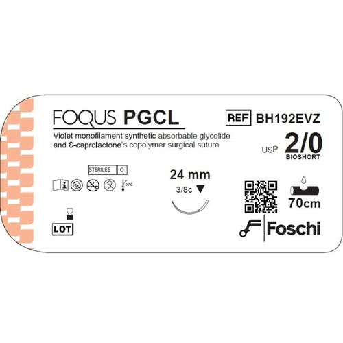 Filo di sutura assorbibile - Foqus PGCL  - Foschi - per chirurgia generale / per chirurgia veterinaria