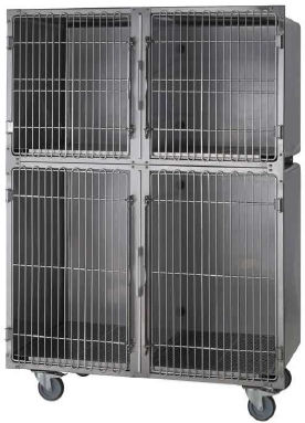 Gabbia veterinaria 4 scomparti - Foschi - di contenimento / per gatti / per cani