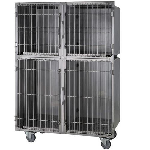 Gabbia veterinaria modulare - Foschi - con rotelle / in PVC / a 4 moduli