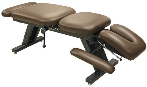 Lettino per chiropratica meccanico - EB9040 - PHS Chiropractic - con braccioli / con poggiatesta / con schienale ad altezza regolabile
