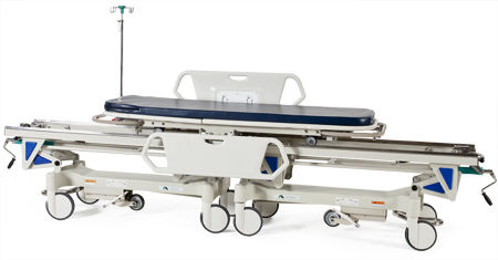 Barella con carrello passamalati - IB 700 - Ideal Bequem Móveis Hospitalares - manuale / ad altezza regolabile / con schienale regolabile