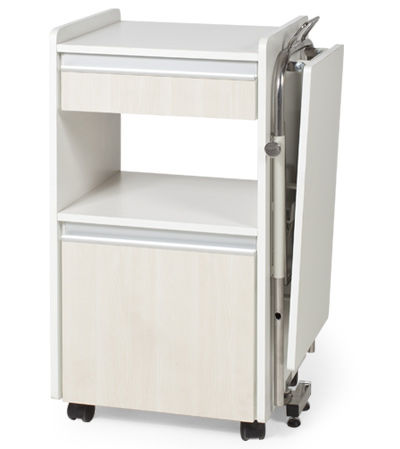 Comodino con rotelle - IB 1230 - Ideal Bequem Móveis Hospitalares - con tavolino servitore integrato