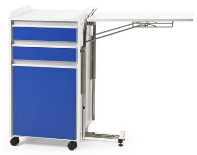 Comodino con rotelle - IB 1220 - Ideal Bequem Móveis Hospitalares - con tavolino servitore integrato
