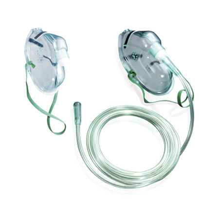 Maschera per ossigenoterapia trasparente - PN-1107 - JG Moriya - regolabile