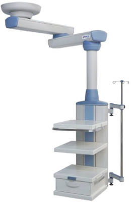 Braccio di distribuzione a soffitto - SU6040 - LANCO LTDA. - per anestesia / articolato / con ripiani
