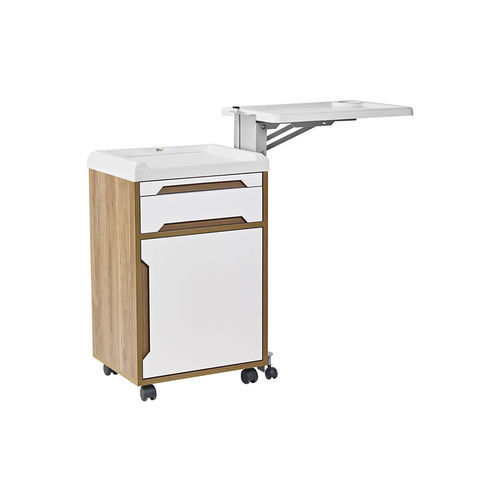 Comodino con rotelle - VLT-470 - Vallitech Móveis Hospitalares - modulare / con tavolino servitore / a scomparti