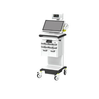 Carrello informatico di distribuzione di farmaci - AMiS-PRO - ALPHATRON MEDICAL GmbH - con cassetti / ad altezza regolabile / con batteria