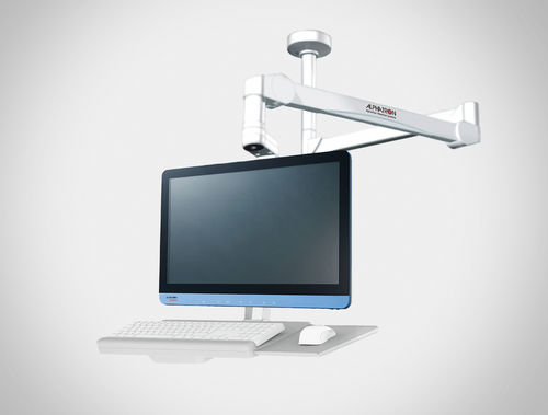 Braccio di supporto articolato - ALPHATRON MEDICAL GmbH - inclinabile / per monitor / medico