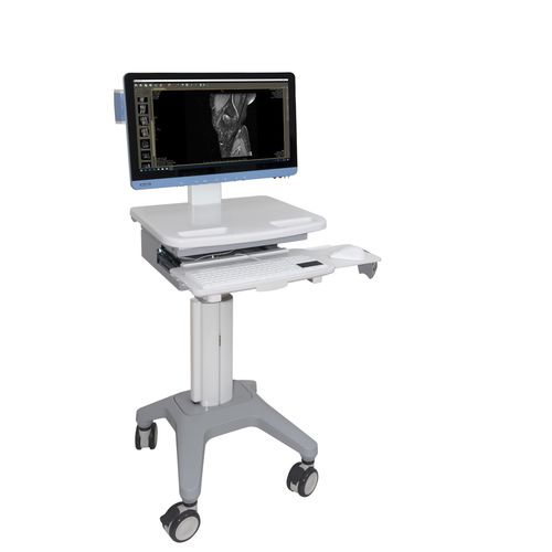 Carrello informatico per pannello PC - MS-551K - MEGABYTE Systemhaus GmbH - ad altezza regolabile / con touch screen / wireless