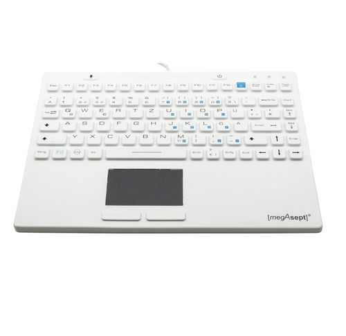 Tastiera medicale con touchpad - HYSILK97 - MEGABYTE Systemhaus GmbH - con tastierino numerico / in silicone / antibatterica