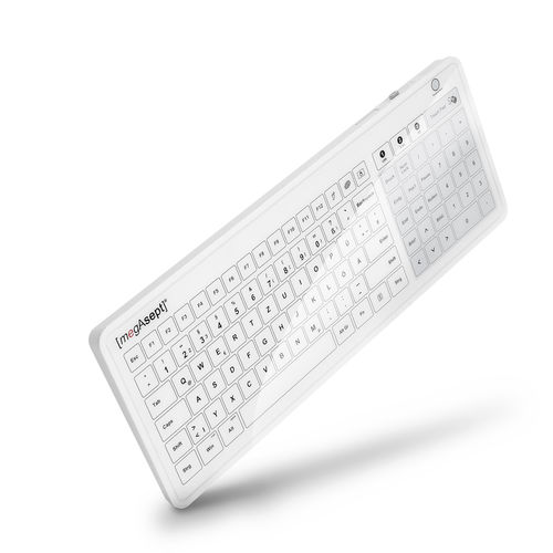 Tastiera con touchpad - Megasept touch GLASS - MEGABYTE Systemhaus GmbH - in vetro / USB / igienica