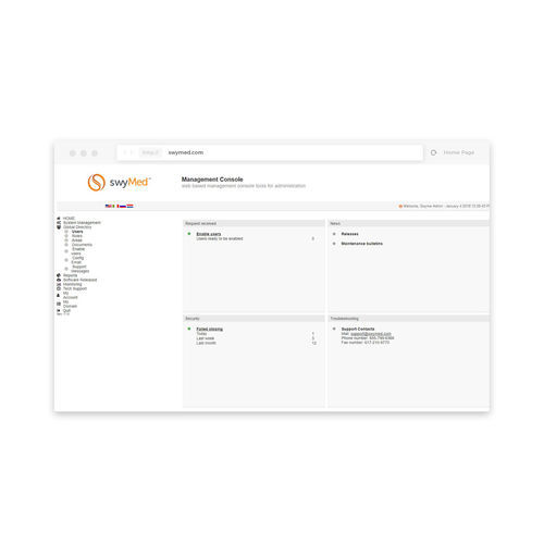 Software di analisi di dati - SwyMed - di controllo / di trasporto / medico