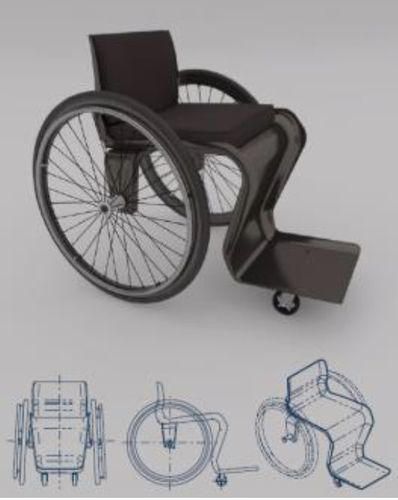 Sedia a rotelle manuale - Carbon  - Roadrunnerfoot Engineering - da esterno / telaio in fibra di carbonio