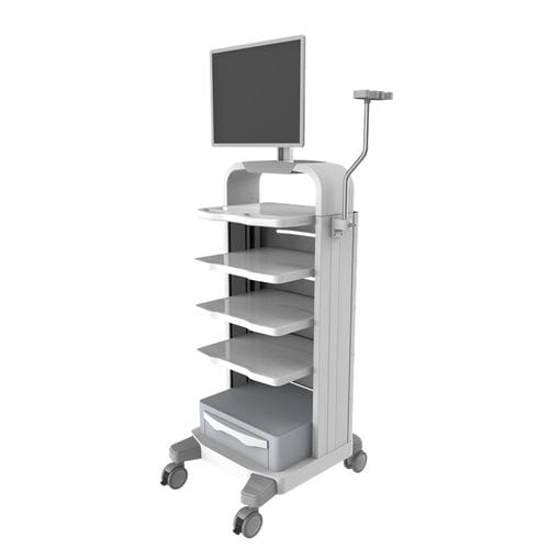 Carrello per endoscopia - 1.4M-TR900-14-01 - Coriton Instrument Co., Ltd. - medico / in alluminio / 1 cassetto