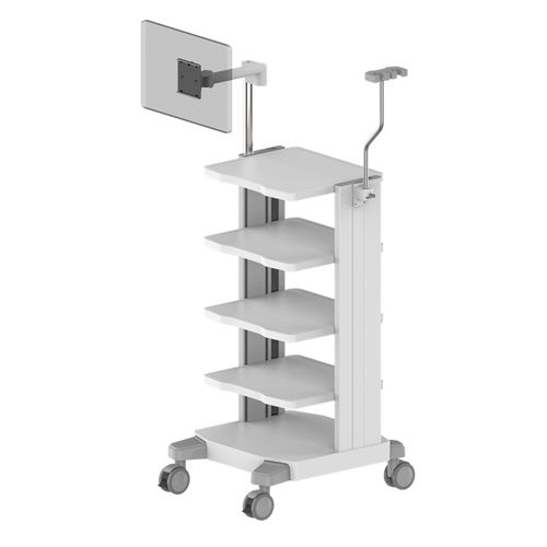 Carrello medico - 1.2M-TR900-12-03 - Coriton Instrument Co., Ltd. - per endoscopia / in alluminio / 4 ripiani