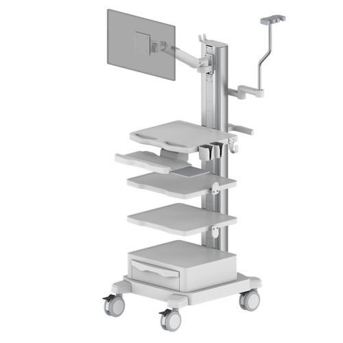 Carrello informatico per pannello PC - KRT-P-3320 - Coriton Instrument Co., Ltd. - point of care / sicuro / modulare