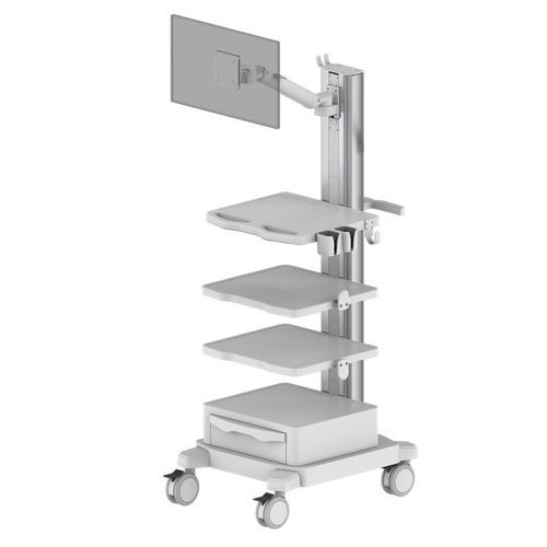 Carrello informatico per pannello PC - KRT-P-3318 - Coriton Instrument Co., Ltd. - point of care / sicuro / modulare