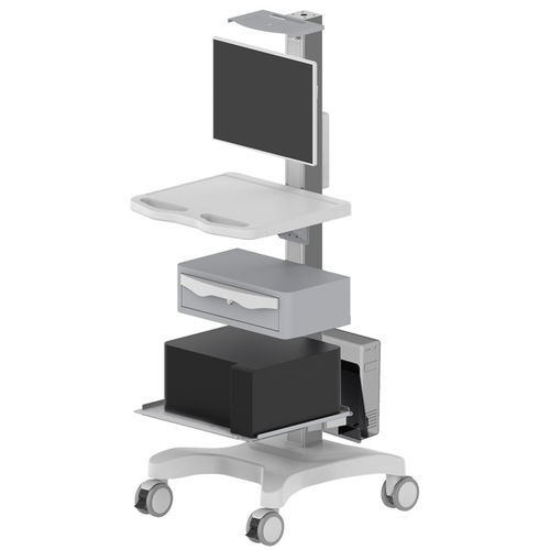 Carrello informatico per pannello PC - KRT-P-2809 - Coriton Instrument Co., Ltd. - point of care / con cassetti / ad altezza regolabile