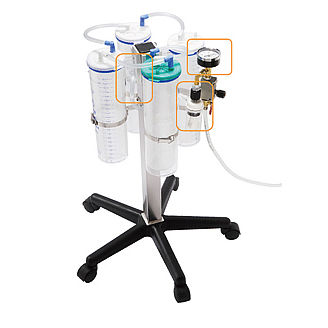 Aspiratore chirurgico pneumatico - 1199010 - Lily Medical Corporation - con rotelle