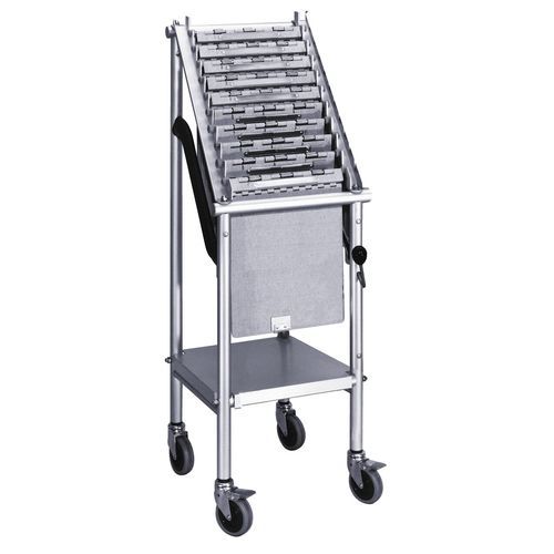 Carrello medico - 263810 - Omnimed - per cartelle mediche / di trasporto / in alluminio anodizzato