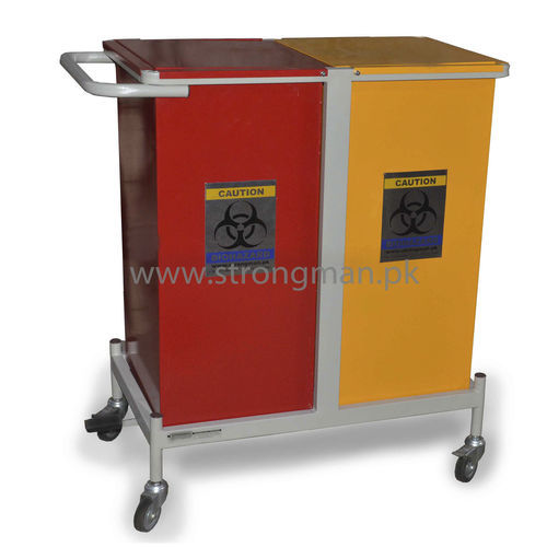 Carrello medico - 346-BM - Strongman Ideal Engineering Services - di trasporto / portarifiuti / con supporto per sacco dei rifiuti