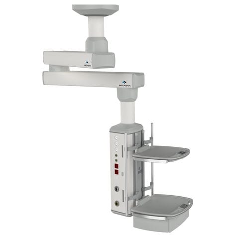 Braccio di distribuzione a soffitto - MG-PENx-D-z - Megasan Medical Gas Systems - per terapia intensiva / per sala operatoria / articolato