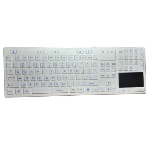 Tastiera medicale con touchpad - P-M09TP-BL - PAC Technology - in gomma siliconica / antibatterica / igienica