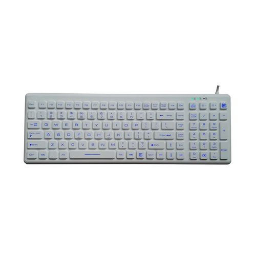 Tastiera medicale con tastierino numerico - P-M60-BL-MG - PAC Technology - in silicone / in gomma siliconica / USB