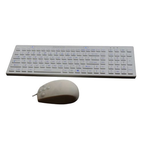 Tastiera medicale in silicone - P-M06-BL - PAC Technology - in gomma siliconica / USB / antimicrobica