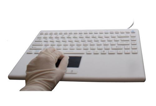 Tastiera con puntatore - P-M345TP-BL - PAC Technology - con touchpad / in silicone / ermetica