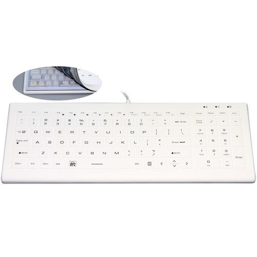Tastiera in gomma siliconica - P-K66BL - PAC Technology - impermeabile / lavabile / disinfettabile