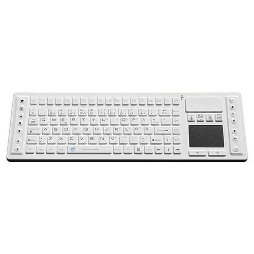 Tastiera con touchpad - P-BT500 - PAC Technology - con puntatore / in gomma siliconica / lavabile