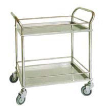 Carrello di trasporto - TK-1764/TK-1765 - TENKO MEDICAL SYSTEM CORP - per trattamenti / in acciaio inossidabile / 2 ripiani