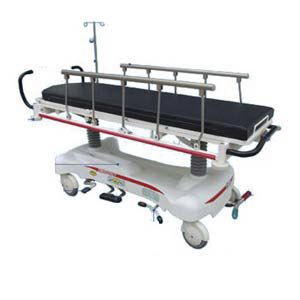 Barella con carrello di emergenza - TK-T204B - TENKO MEDICAL SYSTEM CORP - da trasporto / idraulica / a sezione unica