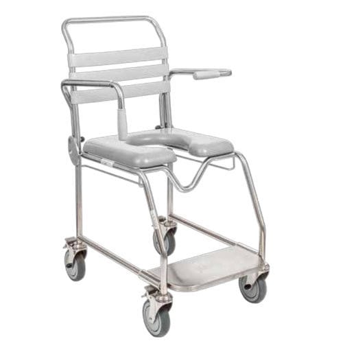 Sedia da doccia con braccioli - JH1041A - Juvo Solutions - con rotelle / con poggiapiedi scorrevole / con schienale
