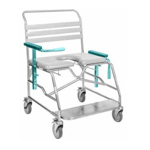 Sedia da doccia con braccioli - JH2036A-1 - Juvo Solutions - con rotelle / con poggiapiedi / con schienale