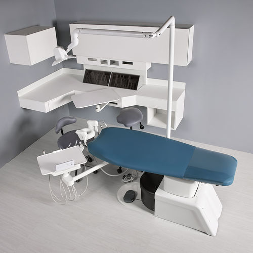 Riunito odontoiatrico autonomo - MC - MEUNIER CARUS MEDICAL - con poggiatesta flessibile / con portastrumenti / con illuminazione LED