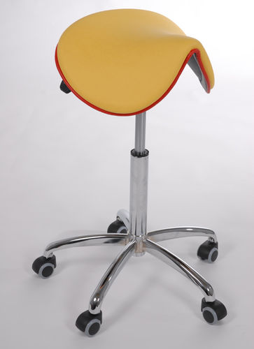 Sgabello per studio odontoiatrico - PONEY - MEUNIER CARUS MEDICAL - ad altezza regolabile / con rotelle / a forma di sella