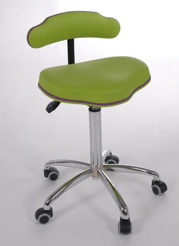 Sgabello per studio odontoiatrico - AMAZONE  - MEUNIER CARUS MEDICAL - ad altezza regolabile / con rotelle / con schienale