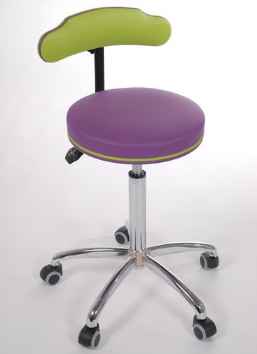Sgabello per studio odontoiatrico - CAMARGUE  - MEUNIER CARUS MEDICAL - ad altezza regolabile / con rotelle / con schienale