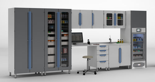 Armadio refrigerato - Missaglia Spa - per ospedale / con ripiano / con lavandino